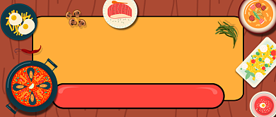 冬季火锅手绘卡通公众号首图背景