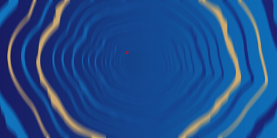 年会盛典公司年会蓝色简约展板背景