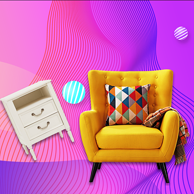 家居狂欢双十一预售家居建材主图背景