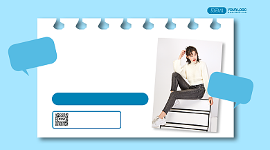 冬季新品预告几何清新手机横版海报背景