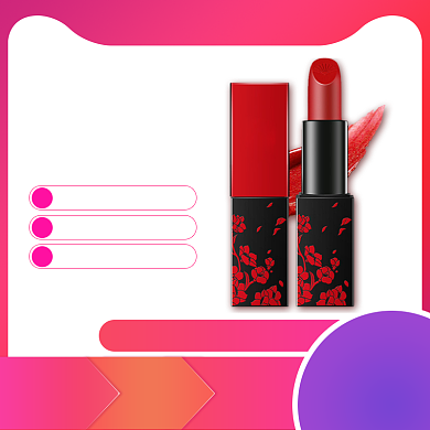 双11美妆化妆品大促红色蓝色主图背景