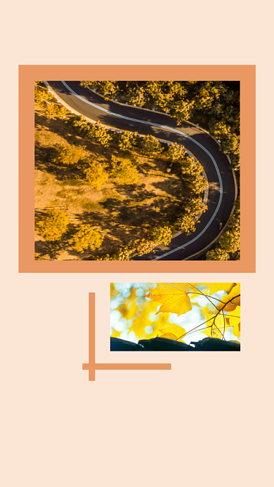 你好秋天唯美文艺文章配图背景