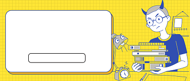 黄蓝撞色对比奋斗公众号首图背景