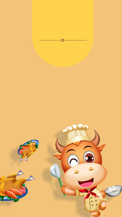 创意手绘卡通美食聊天背景图背景