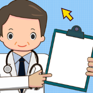 健康咨询简约插画公众号次图背景