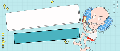 熬夜的坏处手绘卡通公众号首图背景