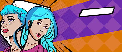 彩色创意插画娱乐热点公众号首图背景