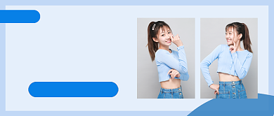 蓝色简约秋季服装促销公众号首图背景