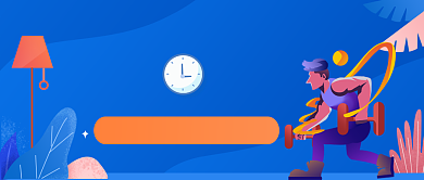 自律爱运动手绘卡通公众号首图背景