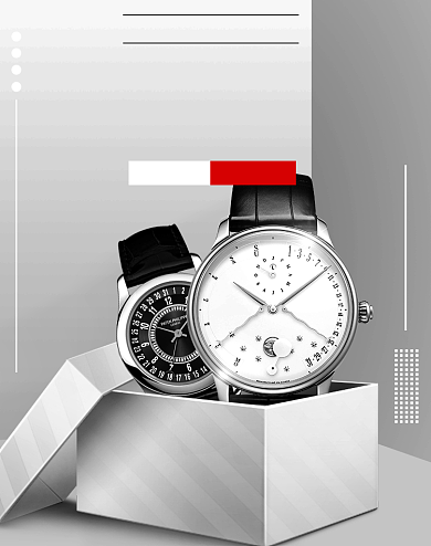 灰色简约时尚珠宝手表腕表海报背景