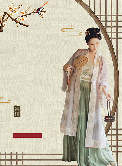 汉服古风摄影宣传海报背景