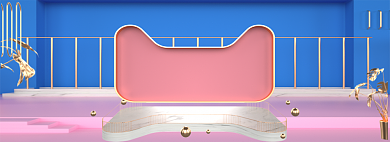 双十二首页海报OC渲染器电商模板背景