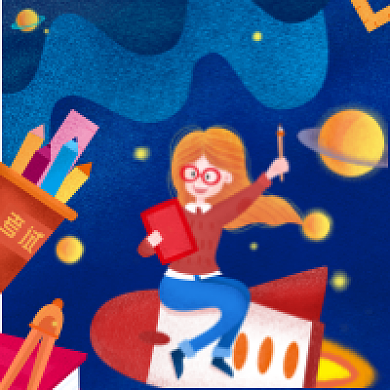 插画风考试冲刺公众号次图背景