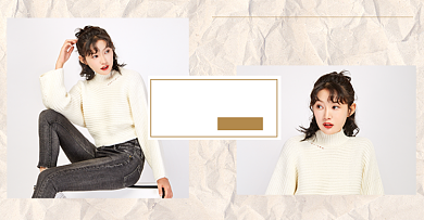 创意简约秋冬上新女装海报背景