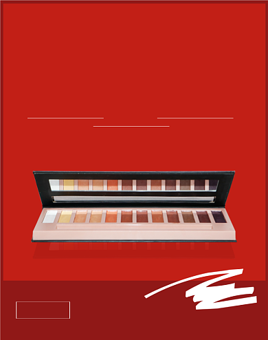 4色眼影盘化妆品上新竖版海报背景