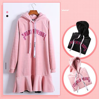 女装卫衣裙2色可选展示主图背景