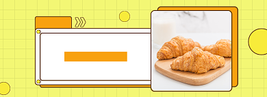 黄色经典面包促销海报背景