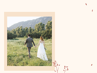 结婚wedding初识婚纱照横版配图背景