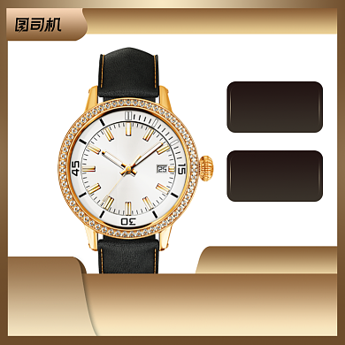 双12黑金高端手表配饰电商主图促销背景