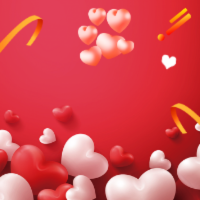 七夕情人节大气简约公众号次图背景