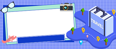 特价旅游路线卡通公众号首图背景