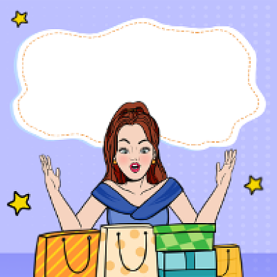 双十一购物清单简约插画公众号次图背景