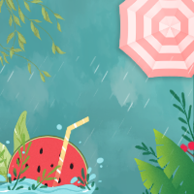 处暑传统节气简约插画公众号次图背景