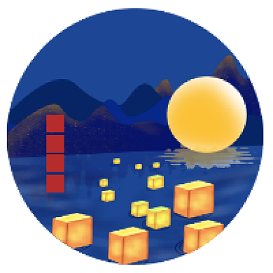 中元节古风插画公众号次图背景