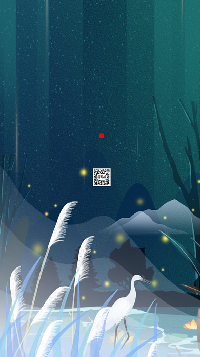 卡通插画仙鹤白露节气手机海报背景