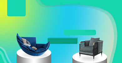 秋季家装节沙发家具建材检测电商横版海报背景