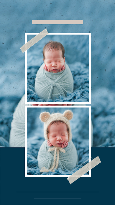 宝宝手机相册拼图海报背景