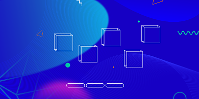 蓝色大气居家空间展创意展板背景