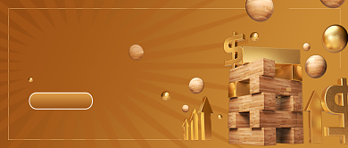 金融投资理财渐变金色首图背景