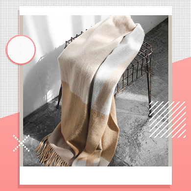 冬季新品上新围巾促销简约主图背景