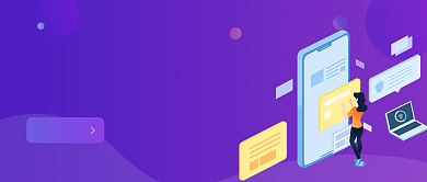 紫色手绘理财顾问公众号首图背景