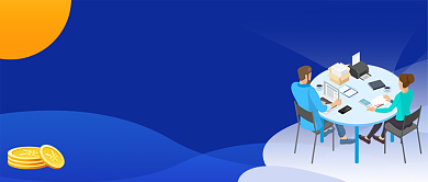 蓝色互联网金融理财贷款服务微信首图背景