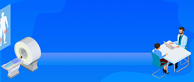 线上医疗手绘卡通公众号首图背景