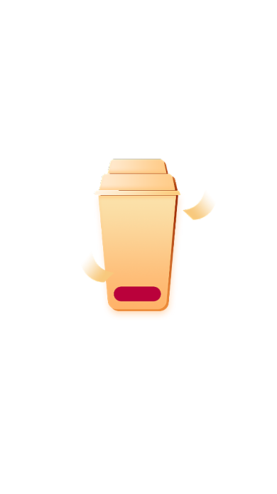 黄色饮品代金券活动咖啡弹窗背景