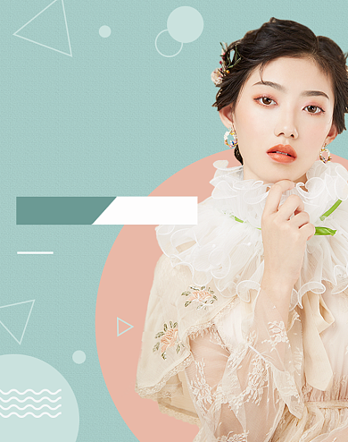 温柔狂暑季夏日女装直播电商海报背景