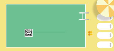 卡通手绘游泳馆游泳池代金券优惠券背景