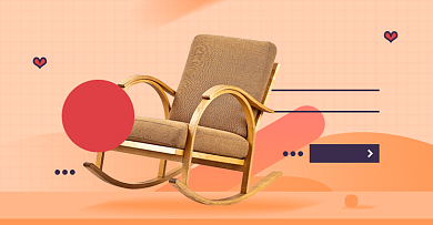 秋季家装节家具椅子淘宝电商横版海报背景