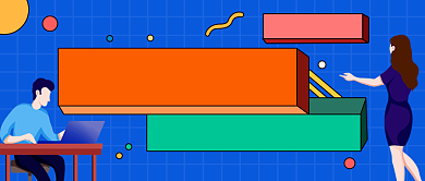 职场技能蓝色扁平风公众号首图背景