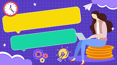 理财秘籍卡通广告banner背景