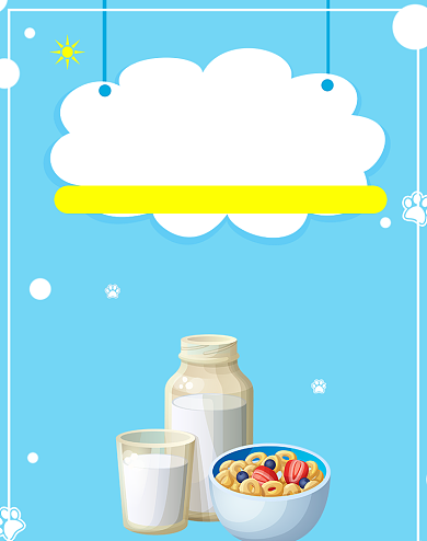 牛奶麦片营养健康海报大促背景