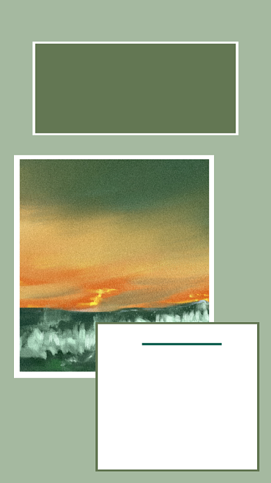 绿色文艺清新油画文章配图背景