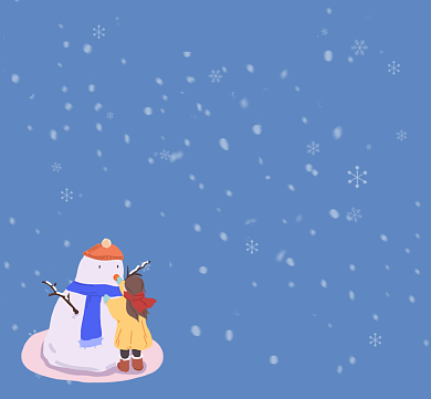 堆个雪人男朋友可爱清新朋友圈封面背景