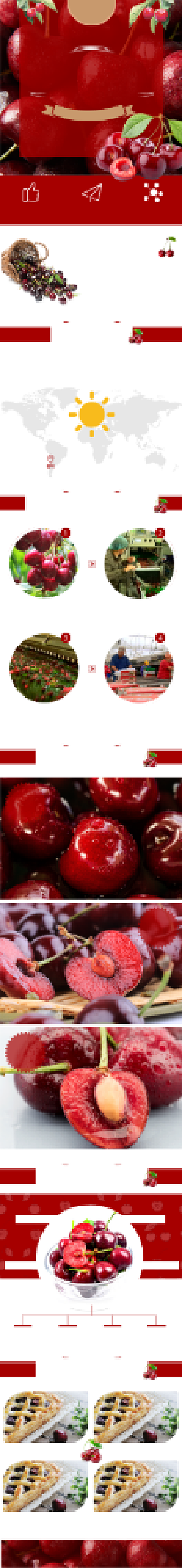 天然新鲜水果樱桃车厘子水果详情页背景
