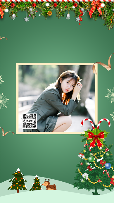 圣诞贺卡摄影图手机海报背景