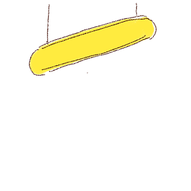 黄色卡通创意女装上新标签背景