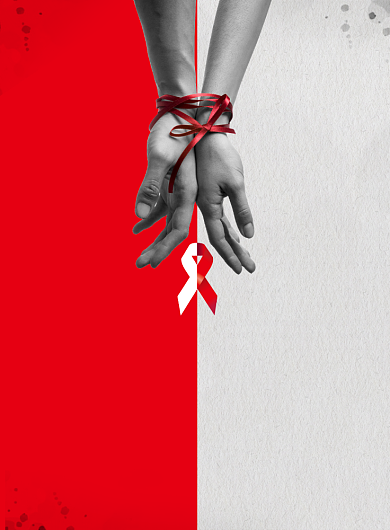 艾滋病日公益创意健康宣传海报背景